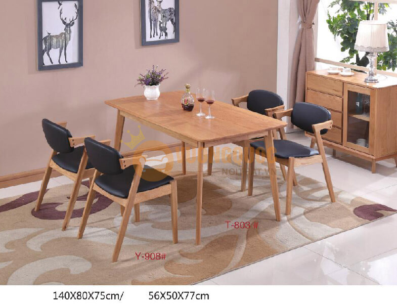 Bộ bàn ghế nhà hàng kiểu dáng tinh tế HOY T803-1